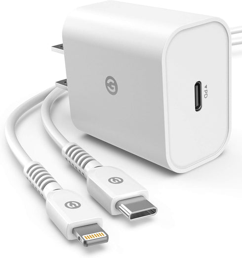 Charger Compatible with iPhone 12/13 iPhone 14 - MFi Apple Certified USB-C to Lightning Cable with Fast Wall Plug (18W) Quick Charging Power Adapt...