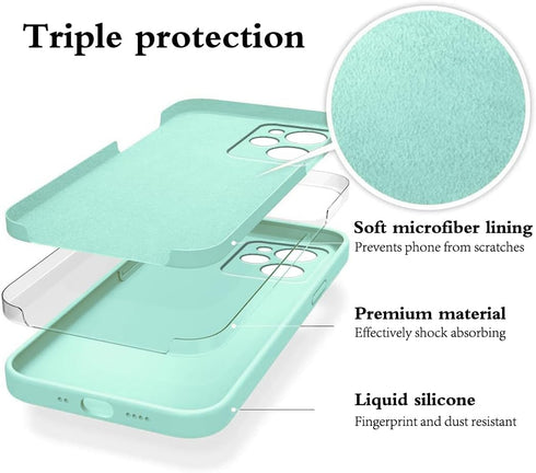 Compatible with Poco X5 Pro Case Silicone Liquid Dark Green, Soft Smooth Touch Xiaomi Poco X5 Pro Phone Case Silicone Shockproof Thin Cover (Blue)...