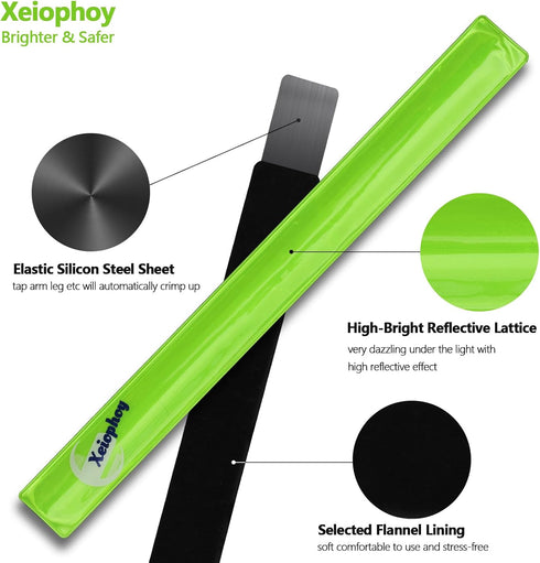 Reflective Band for Night Running Walking, 6 PCS Premium Reflective Bands for Arm/Wrist/Ankle/Leg, High Visibility Reflective Running Gear Adjusta...