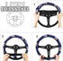 fit Steering Wheel Cover for car SUV Truck,Universal Fit 14-15 Inch for Most for Car Accessories for Sports Fans. (for JR)...