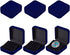 FINGERINSPIRE 6 pcs Blue Velvet Badge Display Box 30mm Lapel Pin Collection Display Holder Square Velvet Brooch Storage Boxes Presentation Display...