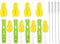 INVODA 12 Piece Sponge Nipple Bottle Brushes, Baby Bottle Brush with 4 Piece Nipple Cleaner, 4 Piece Replacement Heads and 4 Piece Straw Brushes...