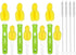 INVODA 12 Piece Sponge Nipple Bottle Brushes, Baby Bottle Brush with 4 Piece Nipple Cleaner, 4 Piece Replacement Heads and 4 Piece Straw Brushes...