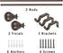 Kemmie 1" Classic Window Curtain Rod with Round Finials Simple Single Telescoping Drapery Rod, 36-72", Bronze...