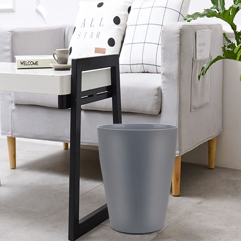 1.5 Gallon Small Trash Can,Round Small Wastebasket Garbage Can for Bathroom Bedroom Kitchen Countertop Under Sink (Gray, 2 Pack)...