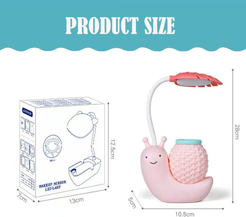 Cute Desk Lamp,Childrens Led Night Light, Portable Foldable Rechargeable Animal Table Lamp for Kids Students Desk with Lights (Blue)...
