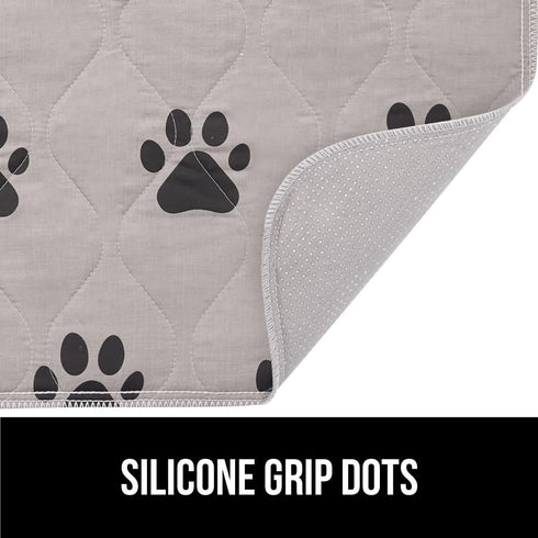 Gorilla Grip Washable Puppy Pads, 28x18, Slip Resistant Dog Crate Mat, Waterproof Cloth Pee Pad for Training Puppies in Playpen, Reusable Pet Inco...