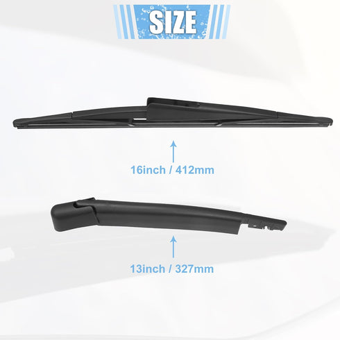 ACROPIX Rear Windshield Wiper Blade Arm Set Back Wiper Assembly Replacement Fit for Ford Expedition 2009-2017 for Lincoln Navigator 2009-2016 - Pa...