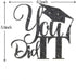Black Glitter You Did It Cake Topper, Congrats Grad I am Done, High School College Graduation Party Decorations...