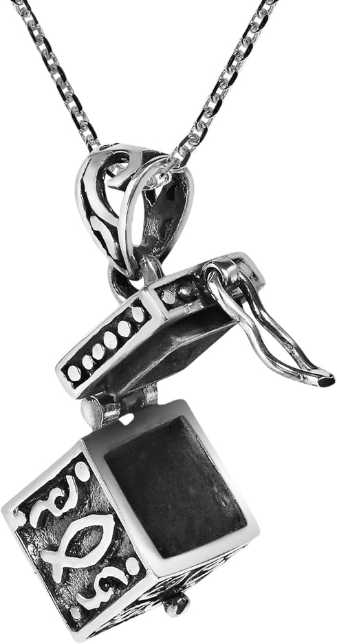 AeraVida Christian Prayer Box Locket .925 Sterling Silver Pendant Necklace | Elegant Religious Sterling Silver Jewelry for Women...