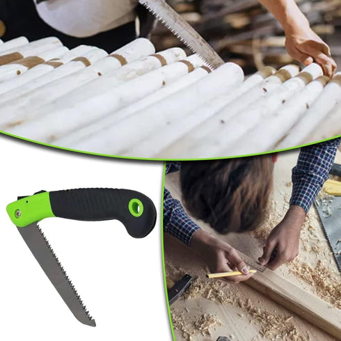 Folding Hand Saw Non-Slip Handle Pro Pruning Hand Saw Soft Grip Pruning Saw for Pruning, Trimming, Sawing...