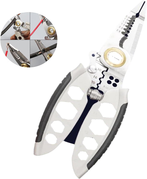 7-Inch Multipurpose Wire Stripper - Professional Tool Gift,4 In 1 Wire Strippers-Stripping Cutting Crimping Splitting,2024 New Wire Strippers And ...