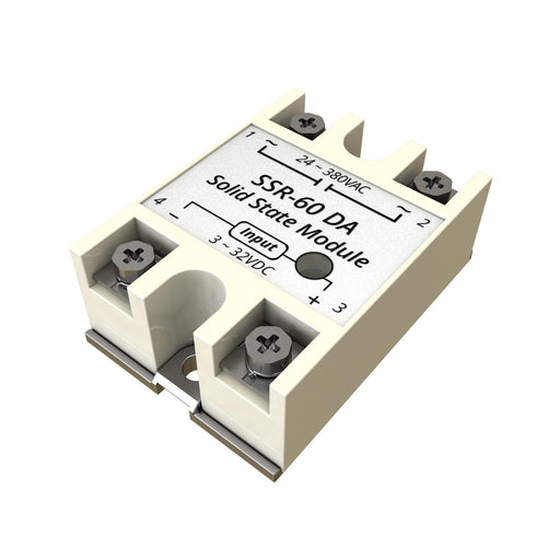 SSR-60DA Input 3-32V DC Single Phase Solid State Relay to Output 24-380V AC 60A...