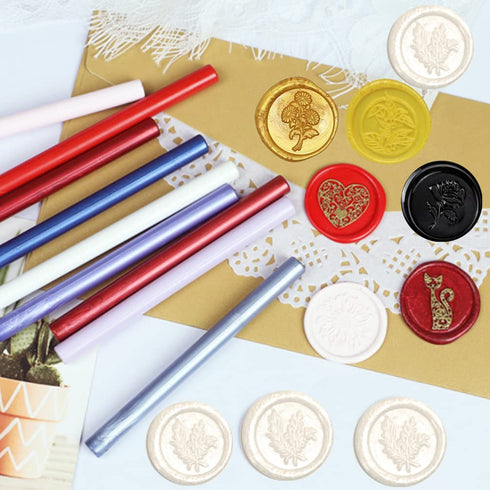 40 Pieces Glue Gun Sealing Wax Sticks for Wax Seal Sticks, Pearl Pink Mini Glue Gun Sealing Wax Stick for Sealing Wax Stamp, Wedding Invitations, ...