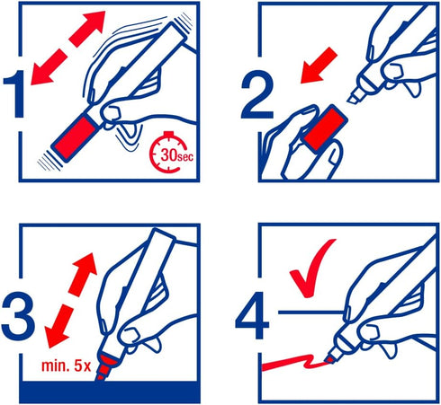 edding 5000 acrylic marker broad - pastel-blue - 1 waterproof acrylic paint marker - chisel nib 5-10 mm - acrylic paint pen for drawing on canvas,...