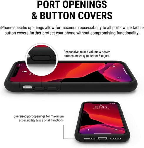 Incipio DualPro Dual Layer Case for Apple iPhone 11 Pro with Flexible Shock-Absorbing Drop-Protection - Black...