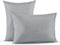 Superity Linen Pillow Cases Queen Size - Envelope Enclosure - 2 Pack - 100% Soft and Comfortable Premium Cotton - Grey...