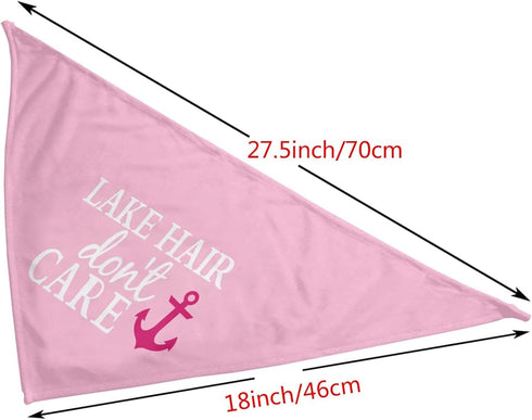 Lake Hair Don't Care Dog Bandana,Dog Bandanas Triangle Bibs Scarf Accessories for Small Medium Large Dogs Cats Pets Animals...