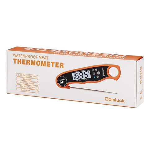 Instant Read Meat Thermometer - CA001 Digital Oven Cooking Food Min Max Thermometer Magnetic Waterproof with Backlight for Adults Kitchen Grill St...