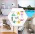 Non Slip Bathtub Stickers, 14 PCS Large Sea Adhesive Kids Anti Slip Decal Treads for Shower and Bath Tub with Premium Scraper...