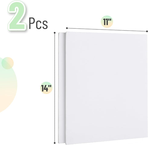 Mr. Pen- Canvas Panels, 2 Pack, 11x14 Inches, Triple Primed for Oil & Acrylic Paints, Canvas Boards for Painting, Painting, Blank Canvas for Paint...