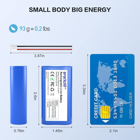 7.4V 2500mAh Li-ion Rechargeable Battery for Speaker/Remote Control Toy/Bluetooth Boom Box/Portable DVD Player/Outdoor Lighting...