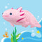 Lifelike Axolotl Plush Throw Pillow,Soft Pink Axolotl Stuffed Animal-18.8in,Cuddly Axolotl Plush Toy,Plush Pillow,Axolotl Gifts,Gifts for Kids,Kaw...