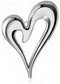 Brooch Pins Heart Silver Cute Lapel Hijab Brooches for Women Fashion Jewelry Gift...