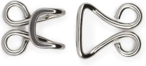 Dritz 97-65 Coat Hook & Eye Closures, Nickel-Plated Brass 4-Count...