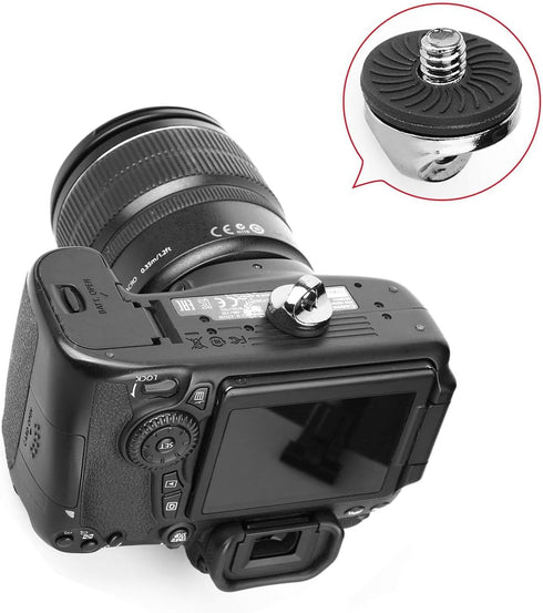 10PCS Shorten Camera Long Screw Shaft Camera Accessory Base Threaded Washer Black Rubber Washer Suitable for Protecting Camera Screw Shaft and Mon...