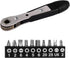 11pc 36-Tooth 1/4 inch Mini Ratchet Wrench Screwdriver Bit Set 90 Degree High Torque Mini Offset Reversible Drive Handle...