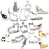 8 PCS Cat Cookie Cutter Set Stainless Steel Cat cookie cutters shapes Candy Food Molds...