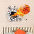 Supzone 3D Basketball Wall Sticker - Self-Adhesive Breakthrough Fireball Decor, Vinyl Removable Flying Basketball Art for Kids Bedroom Playroom Mu...