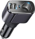 4 in 1 USB C Car Charger Adapter, 210W Multi USB Cigarette Lighter Adapter, Socket Splitter with 3 USB Ports, 12V/24V Outlet Dual USB Type C PD Fa...