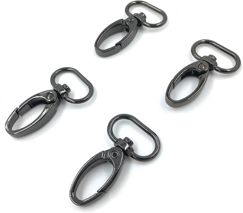 15 Pcs 20mm Inside Diameter Oval Ring Lobster Clasp Claw Swivel for Strap Push Gate Lobster Clasps Hooks Swivel Snap Fashion Clips (3/4 inch, Gunm...