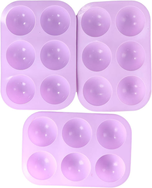 3PCS Silicone Large Chocolate Sphere Mould Cake Mould Candle Handmade Bakeware for Making Chocolate Bomb Cake Jelly Pudding...