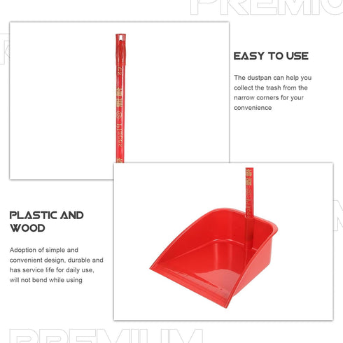 COHEALI Plastic Upright Dustpan Long Handle Lobby Dust Pan Cleaning Shovel Stand Up Dustpans Sweeping Part for Garage Home Yard 63cm (dust Pan Onl...