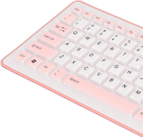 Heayzoki Roll Up Keyboard, Foldable Silicone Keyboard 103 Keys USB Wired Waterproof Mute Keyboard, Fadeless Foldable Keyboard for Pc Laptop Travel...