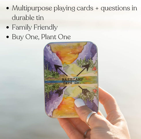 Basecamp Cards: Original Edition Conversation Starters - 52+2 Family Friendly Unique Questions - Family Conversation Cards - Playing Cards - Fun F...