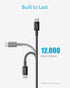 Anker USB C Charger Cable (6ft 100W, 2Pack), USB 2.0 Type C Charger Fast Charging for iPhone 15 / 15Pro / 15Plus / 15ProMax MacBook Pro 2020, iPad...