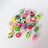 480pcs Fruits Clay Beads for Jewelry Making, 24 Styles Mixed Clay Beads Fruit Charms for Bracelet Making Kit, Polymer Heishi Beads for Women DIY N...