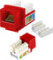NewYork Cables cat 6 Keystone Jack 90 Degree Punchdown Ethernet Wall Jack for Patch Panels Wall Plates...