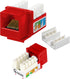 NewYork Cables cat 6 Keystone Jack 90 Degree Punchdown Ethernet Wall Jack for Patch Panels Wall Plates...