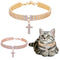 Pet Collar with Diamonds Adjustable Sparkling Jewelry Cross Rhinestone Dog Chain Collar Wedding Cat and Dog Small Pet Necklace Jewelry (M, Rose Go...