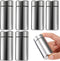 Dicunoy 6 Pack Small Storage Jars with Lids, 1.4oz Portable Aluminum Storage Containers, Waterproof Mini Metal Tins, Pocket Bottles for Spices, Te...