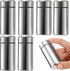 Dicunoy 6 Pack Small Storage Jars with Lids, 1.4oz Portable Aluminum Storage Containers, Waterproof Mini Metal Tins, Pocket Bottles for Spices, Te...