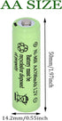 16 Packs Rechargeable AA Size Batteries 1.2V 700mAh Ni-MH Double A Solar Lights Battery for Outdoor String Lights, Pathway Lights...