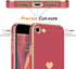 Teageo for iPhone SE 2020 Case, iPhone 7 Case, iPhone 8 Phone Case for Women Girl Cute Love-Heart Luxury Bling Plating Soft Back Cover Camera Prot...
