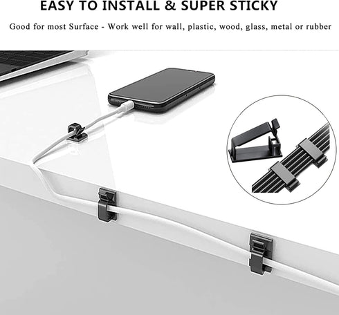 N NOROCME 192 PCS Cable Management Kit 4 Wire Organizer Sleeve,11 Cable Holder,35Cord Clips 10+2 Roll Cable Organizer Straps and 100 Fastening Cab...