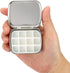 PATIKIL 12 Well Mini Paint Storage Box, Portable Tiny Painting Tray 1.6ml Per Mixing Cup for Gouache Watercolor Art Craft Oil Painting, Silver...